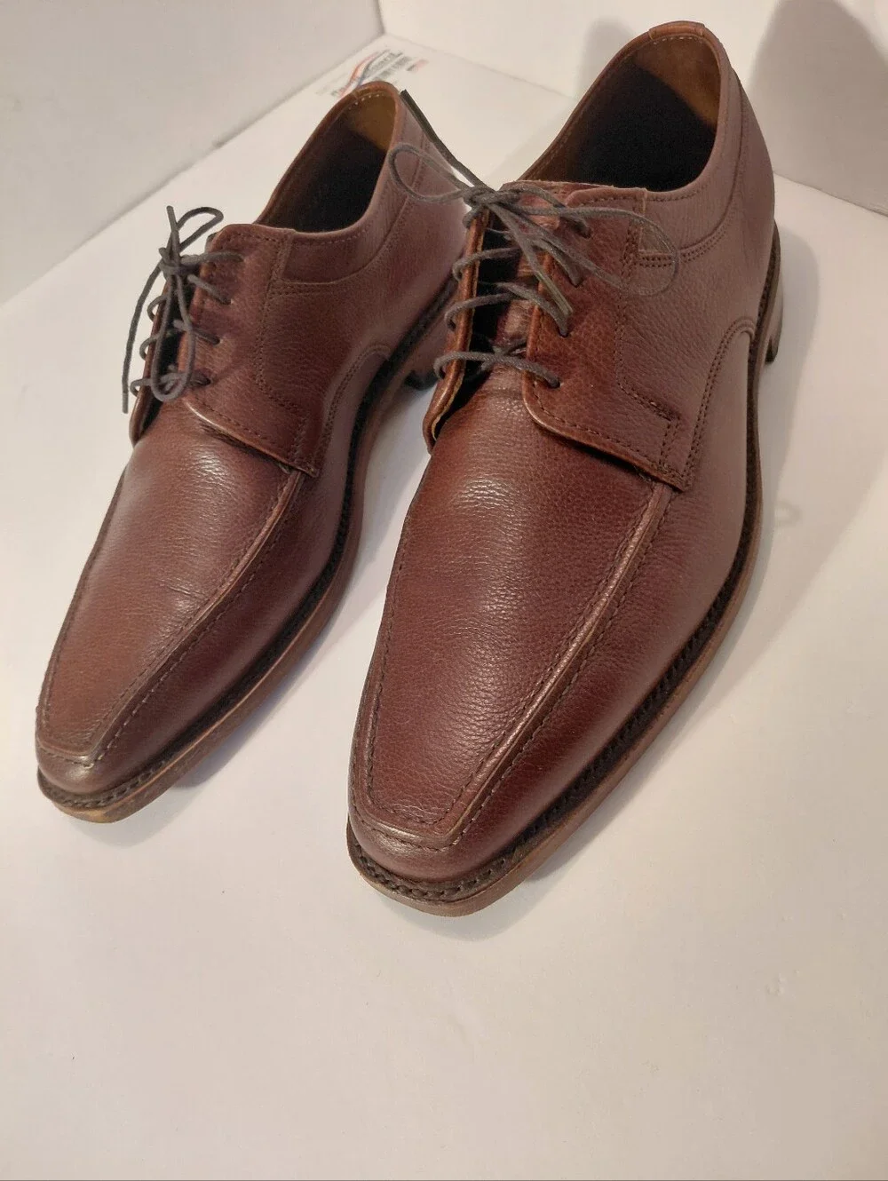 Allen Edmonds Brown Leather Split-Toe Derby Dress Shoes